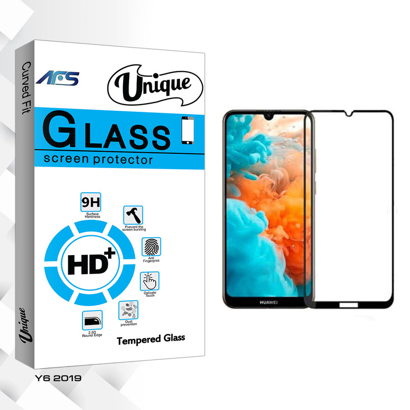 محافظ صفحه نمایش ای اف اس مدل Unique Glass مناسب برای گوشی موبایل هوآوی Y6 2019