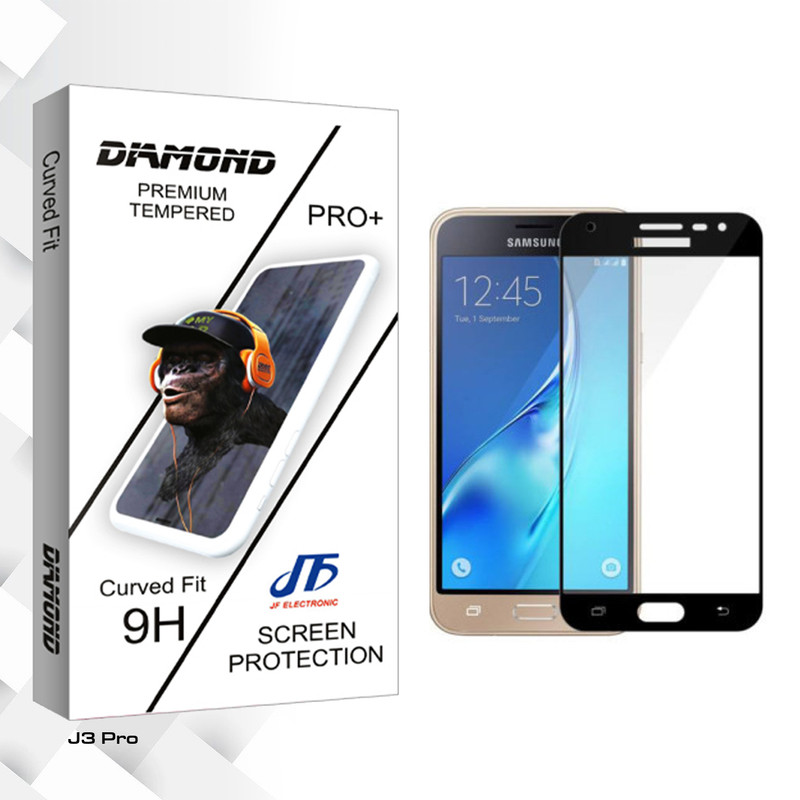 محافظ صفحه نمایش شیشه ای جی اف مدل Diamond glass مناسب برای گوشی موبایل سامسونگ galaxy J3 Pro