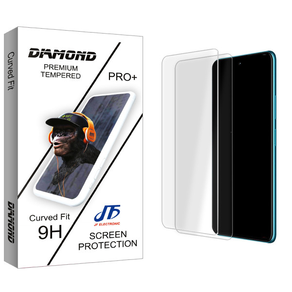 محافظ صفحه نمایش شیشه ای جی اف مدل Diamond Glass مناسب برای گوشی موبایل سامسونگ Galaxy A51 بسته دو عددی