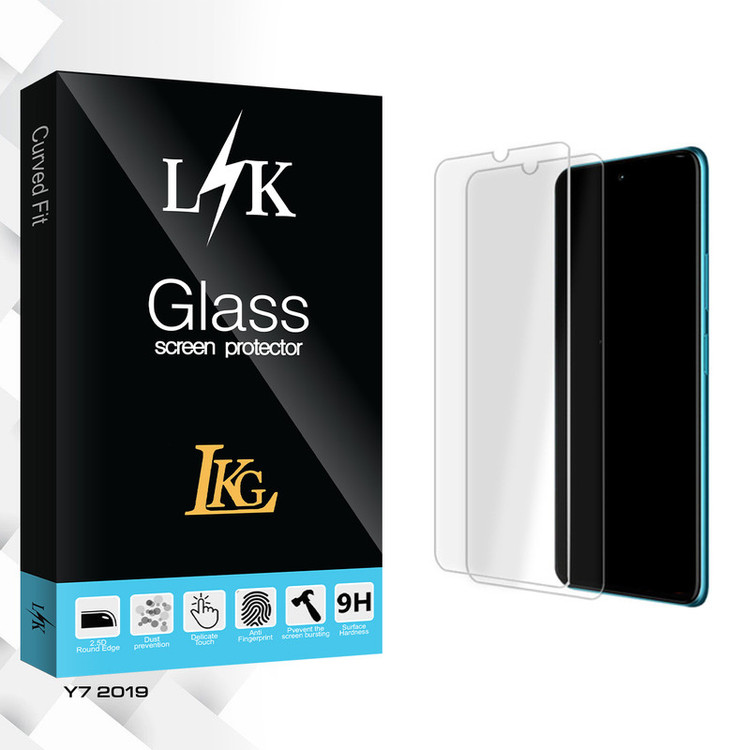محافظ صفحه نمایش شیشه ای ال کا جی مدل LK Glass MIX مناسب برای گوشی موبایل هوآوی Y7 2019 بسته دو عددی