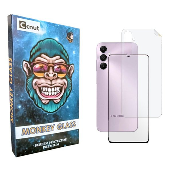محافظ صفحه نمایش شیشه ای کوکونات مدل mnk مناسب برای گوشی موبایل سامسونگ Galaxy A05s به همراه محافظ پشت گوشی