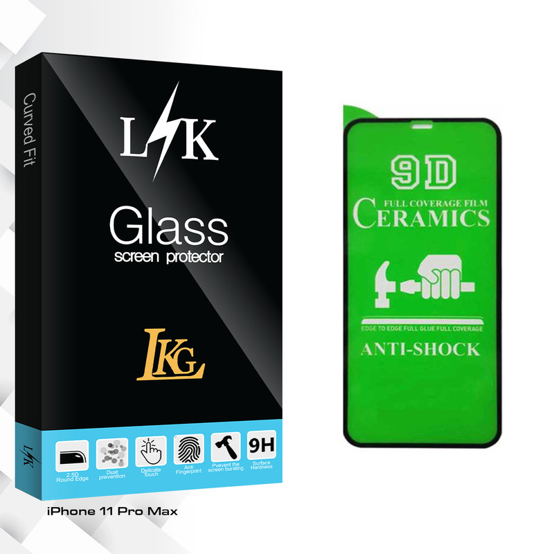 محافظ صفحه نمایش ال کا جی مدل LK Glass مناسب برای گوشی موبایل اپل iPhone 11 Pro Max