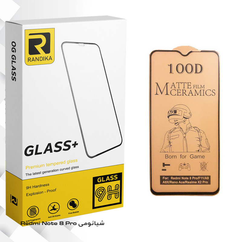 محافظ صفحه نمایش سرامیکی راندیکا مدل GLD مناسب برای گوشی موبایل شیائومی Redmi Note 8 Pro