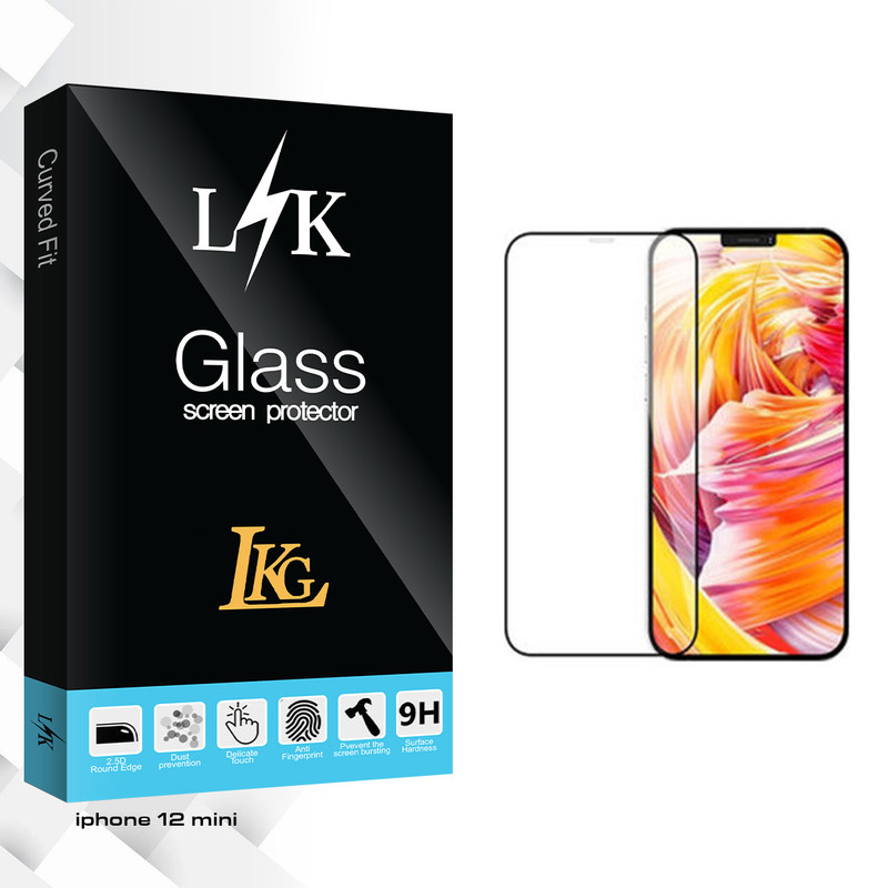 محافظ صفحه نمایش ال کا جی مدل LK Glass مناسب برای گوشی موبایل اپل iPhone 12 mini
