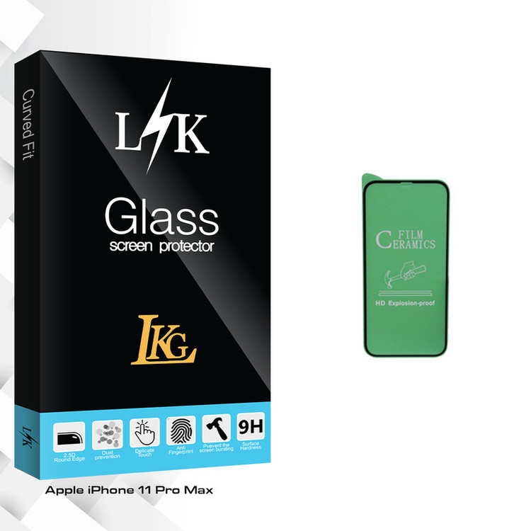 محافظ صفحه نمایش سرامیکی ال کا جی مدل LK Glass مناسب برای گوشی موبایل اپل iPhone 11 Pro Max