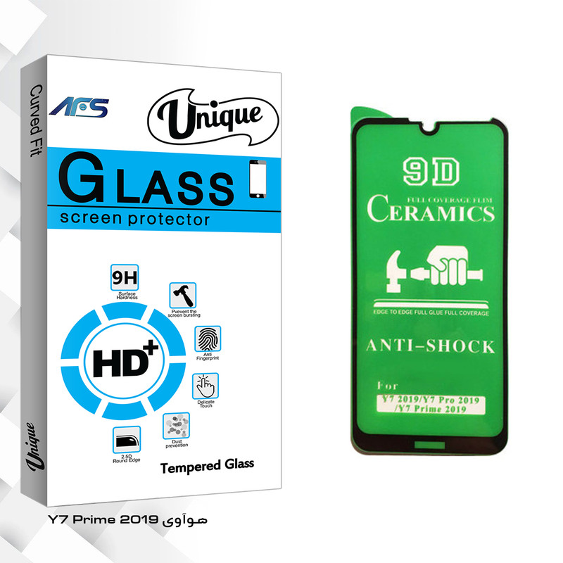 محافظ صفحه نمایش سرامیکی ای اف اس مدل Unique Glass مناسب برای گوشی موبایل هوآوی Y7 Prime 2019