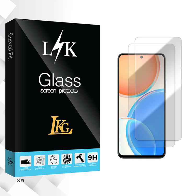 محافظ صفحه نمایش شیشه ای ال کا جی مدل LK GlassMIX2106 مناسب برای گوشی موبایل آنر X8 بسته دو عددی