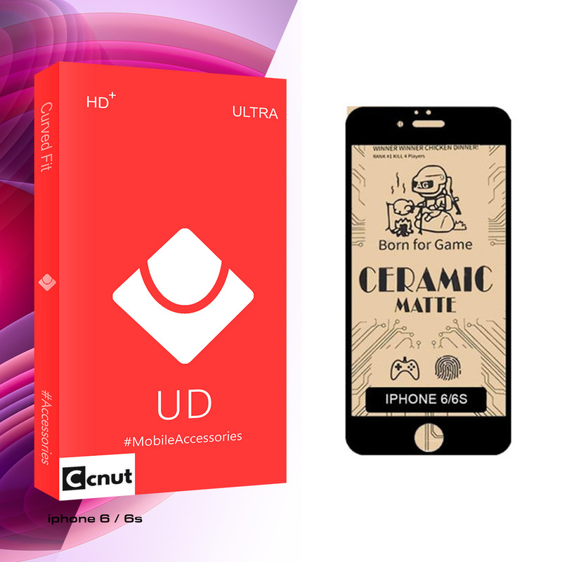 محافظ صفحه نمایش سرامیکی مات کوکونات مدل UD Glass مناسب برای گوشی موبایل اپل iphone 6 / 6s