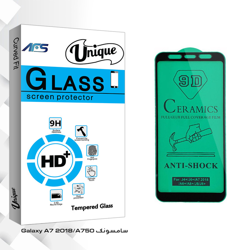 محافظ صفحه نمایش سرامیکی ای اف اس مدل Unique Glass مناسب برای گوشی موبایل سامسونگ Galaxy A7 2018/A750