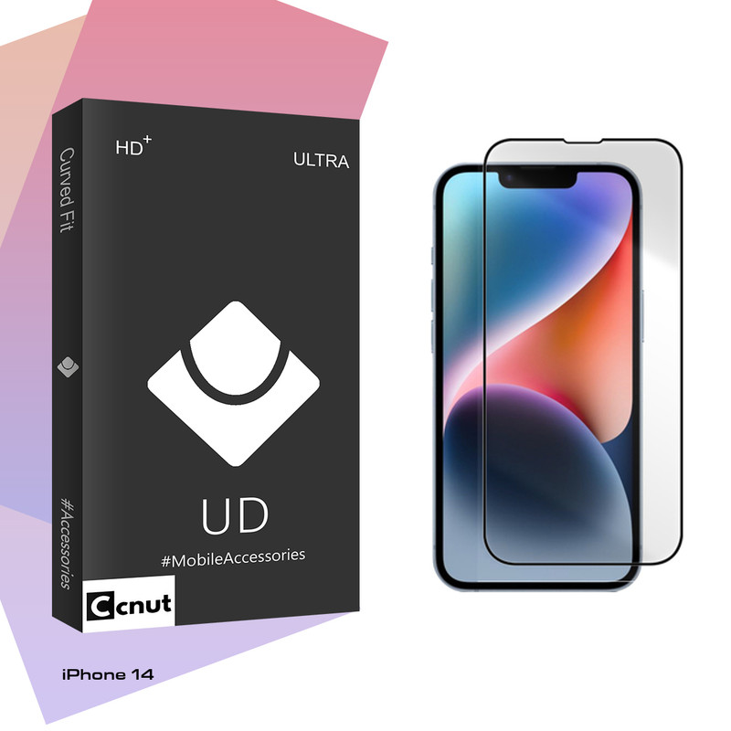 محافظ صفحه نمایش شیشه ای کوکونات مدل UDB مناسب برای گوشی موبایل اپل iPhone 14