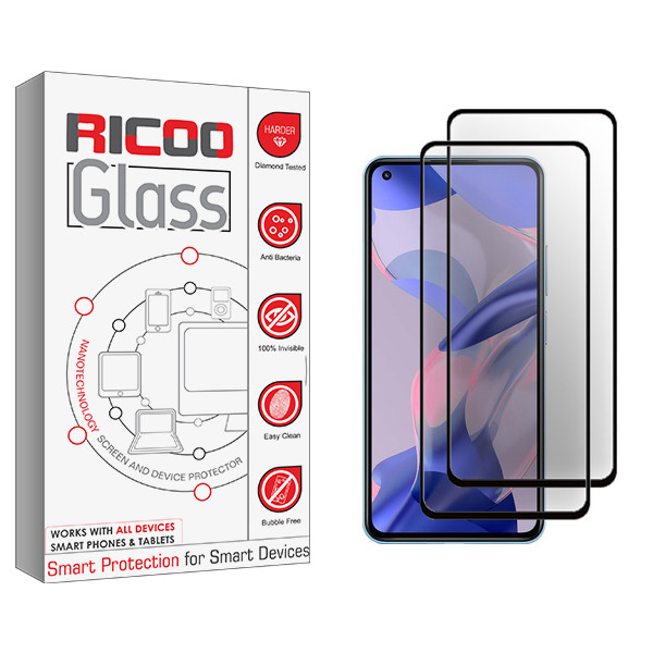 محافظ صفحه نمایش سرامیکی ریکو مدل Ricoo Glass مناسب برای گوشی موبایل شیائومی 11 Lite 5G NE 2109119DG بسته دو عددی