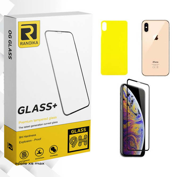 محافظ صفحه نمایش راندیکا مدل Rika مناسب برای گوشی موبایل اپل iPhone Xs max به همراه محافظ پشت گوشی