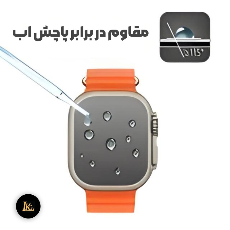 محافظ صفحه نمایش ال کا جی مدل PMMA مناسب برای ساعت هوشمند اپل Series8-45