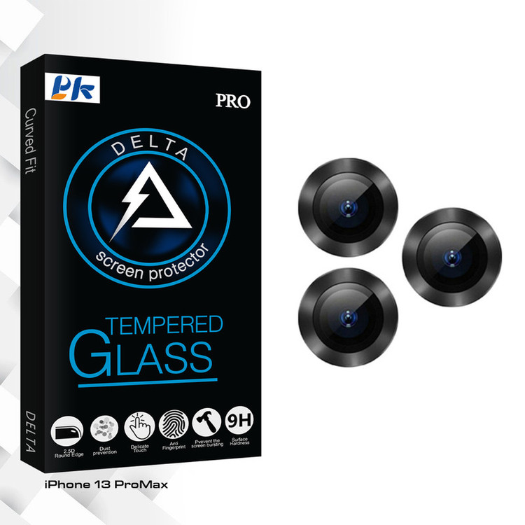 محافظ لنز دوربین پی کی مدل Delta Glass FLL مناسب برای گوشی موبایل اپل iPhone 13 ProMax