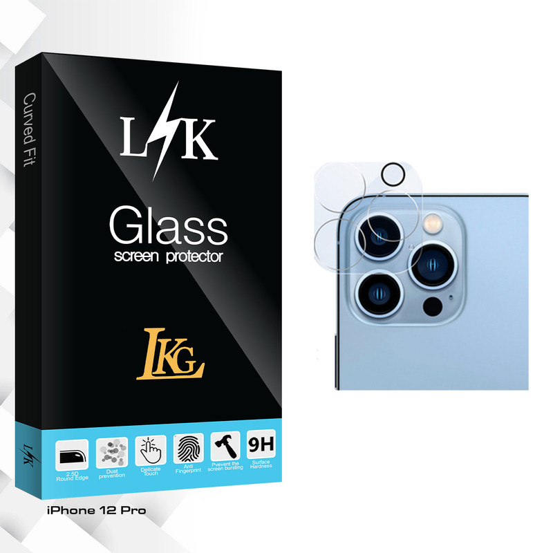 محافظ لنز دوربین ال کا جی مدل LK Glass FLL مناسب برای گوشی موبایل اپل iPhone 12 Pro