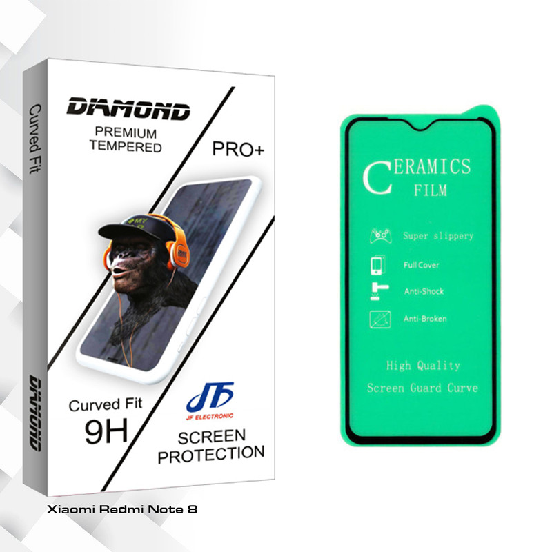 محافظ صفحه نمایش سرامیکی جی اف مدل Diamond glass مناسب برای گوشی موبایل شیائومی Redmi Note 8