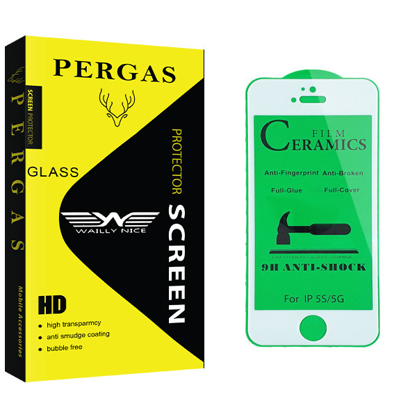 محافظ صفحه نمایش سرامیکی وایلی نایس مدل Pergas Glass مناسب برای گوشی موبایل اپل iPhone 5s