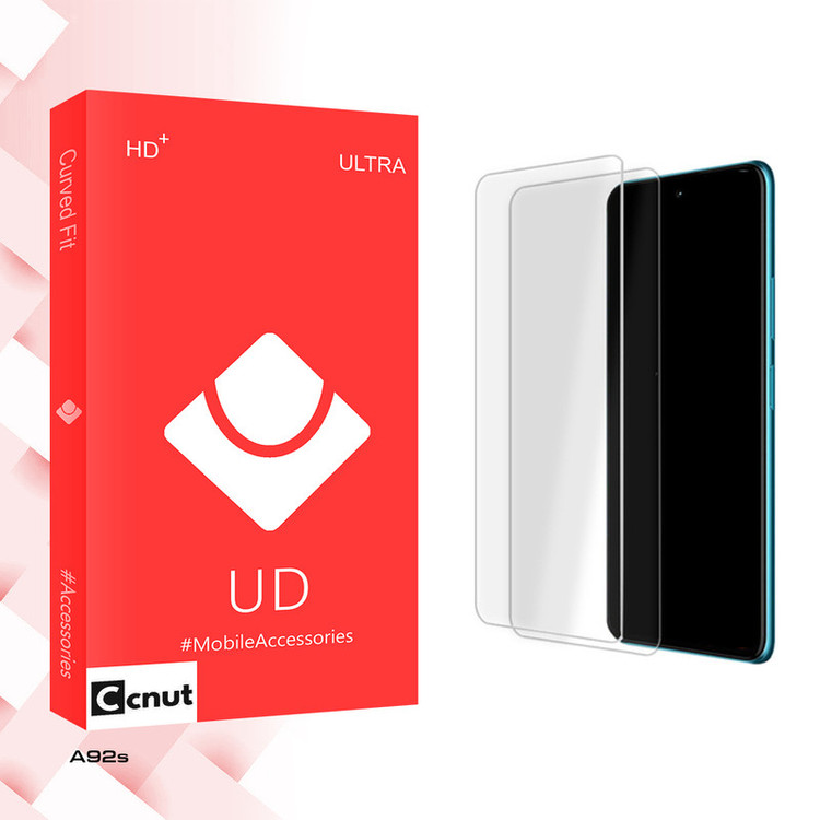 محافظ صفحه نمایش شیشه ای کوکونات مدل UD Ultra MIX3 مناسب برای گوشی موبایل اوپو A92s بسته دو عددی