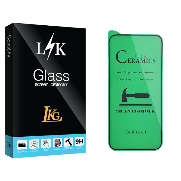 محافظ صفحه نمایش سرامیکی ال کا جی مدل LK Glass مناسب برای گوشی موبایل اپل iPhone 12