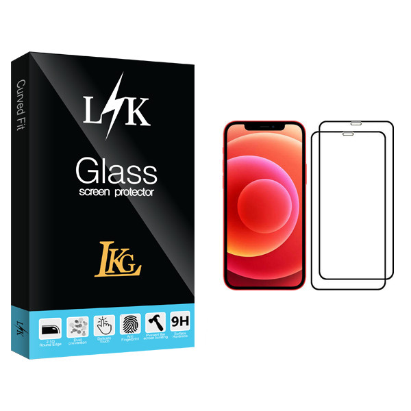 محافظ صفحه نمایش ال کا جی مدل LK Glass مناسب برای گوشی موبایل اپل iPhone 12 بسته 2 عددی