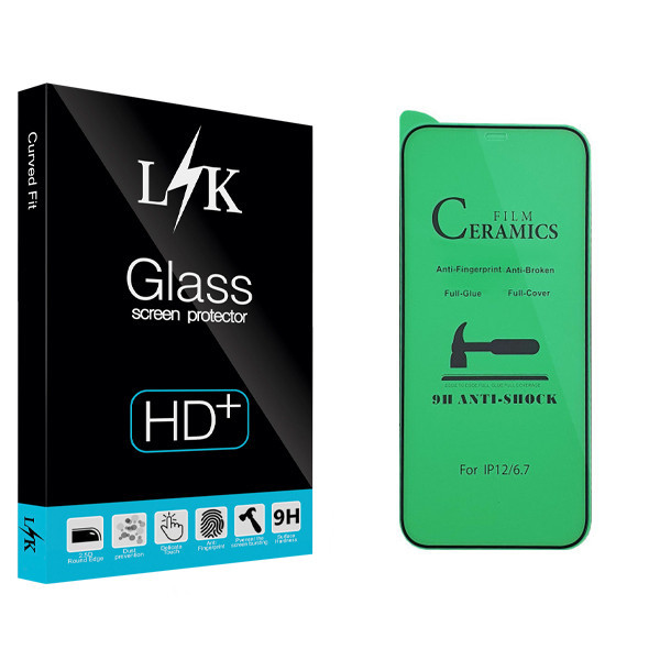 محافظ صفحه نمایش سرامیکی ال کی مدل +LITE مناسب برای گوشی موبایل اپل iPhone 12 pro max