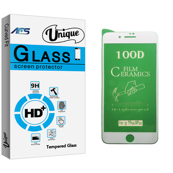 محافظ صفحه نمایش سرامیکی ای اف اس مدل Unique Glass مناسب برای گوشی موبایل اپل iPhone 7 Plus