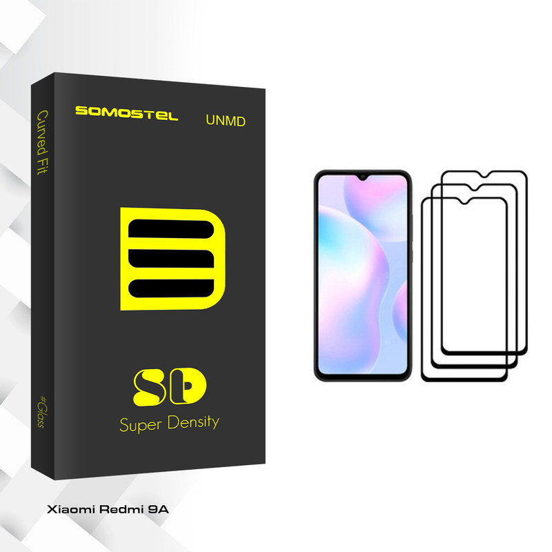 محافظ صفحه نمایش سوماستل مدل SD Glass مناسب برای گوشی موبایل شیائومی Redmi 9A بسته سه عددی
