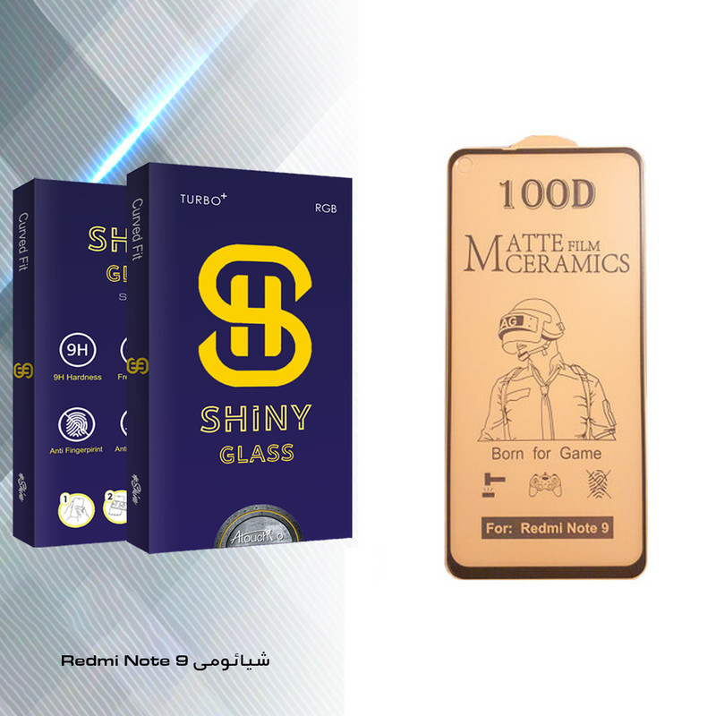 محافظ صفحه نمایش سرامیکی آتوچبو مدل Shiny Glass مناسب برای گوشی موبایل شیائومی Redmi Note 9
