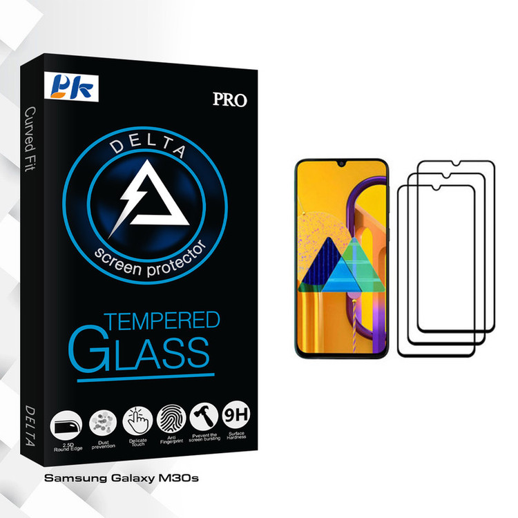 محافظ صفحه نمایش پی کی مدل Delta Glass مناسب برای گوشی موبایل سامسونگ Galaxy M30s بسته سه عددی