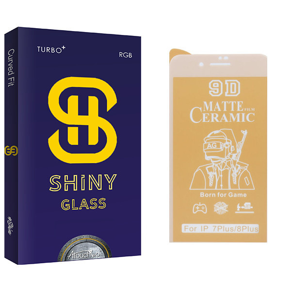 محافظ صفحه نمایش سرامیکی مات آتوچبو مدل Shiny Glass مناسب برای گوشی موبایل اپل iphone 7 / 8P