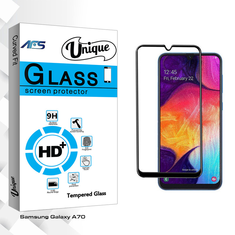 محافظ صفحه نمایش ای اف اس مدل Unique Glass مناسب برای گوشی موبایل سامسونگ Galaxy A70
