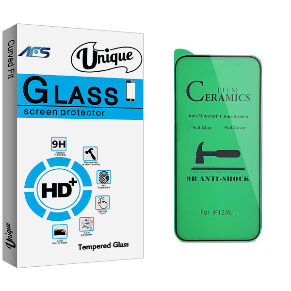 محافظ صفحه نمایش سرامیکی ای اف اس مدل Unique Glass مناسب برای گوشی موبایل اپل iPhone 12