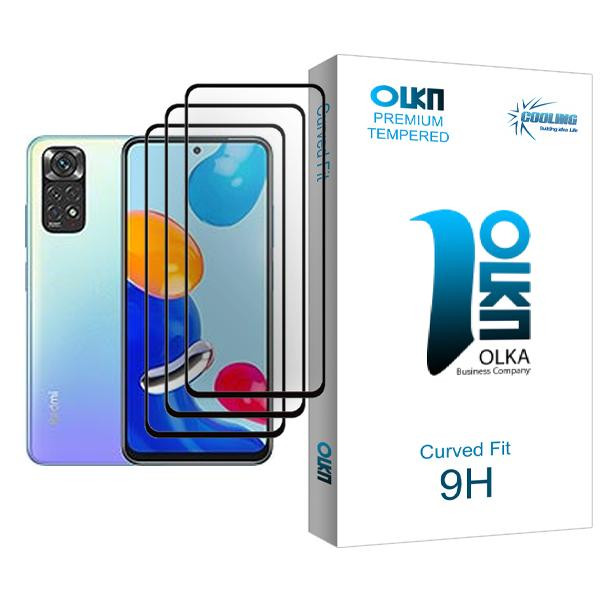 محافظ صفحه نمایش کولینگ مدل Olka Glass MIX003 مناسب برای گوشی موبایل شیائومی Redmi Note 11 بسته سه عددی