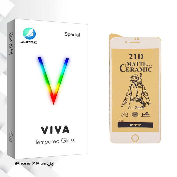 محافظ صفحه نمایش سرامیکی جانبو مدل Viva Glass مناسب برای گوشی موبایل اپل iPhone 7 Plus