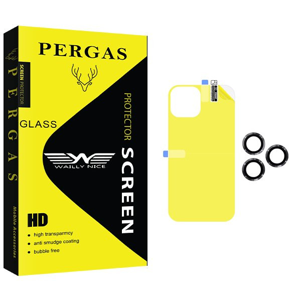 محافظ پشت گوشی وایلی نایس مدل Pergas مناسب برای گوشی موبایل اپل iPhone 13 Pro Max به همراه محافظ لنز گوشی