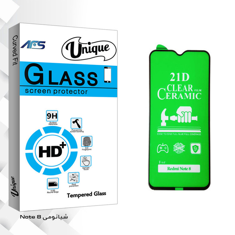 محافظ صفحه نمایش سرامیکی ای اف اس مدل Unique Glass مناسب برای گوشی موبایل شیائومی Note 8