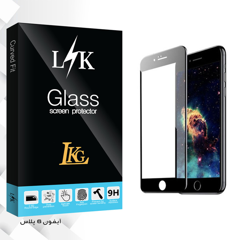 محافظ صفحه نمایش ال کا جی مدل LK Glass مناسب برای گوشی موبایل اپل iphone 6 plus
