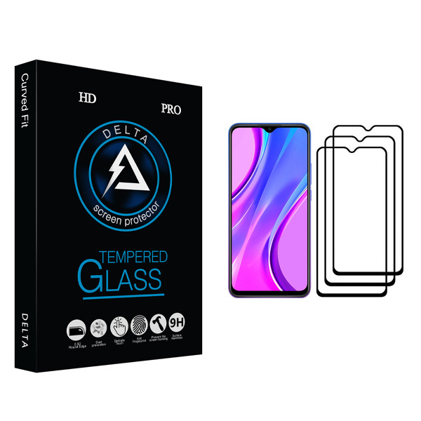 محافظ صفحه نمایش دلتا مدل HD مناسب برای گوشی موبایل شیائومی Redmi 9 بسته سه عددی