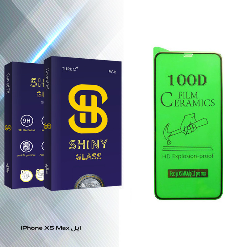 محافظ صفحه نمایش سرامیکی آتوچبو مدل Shiny Glass مناسب برای گوشی موبایل اپل iPhone XS Max