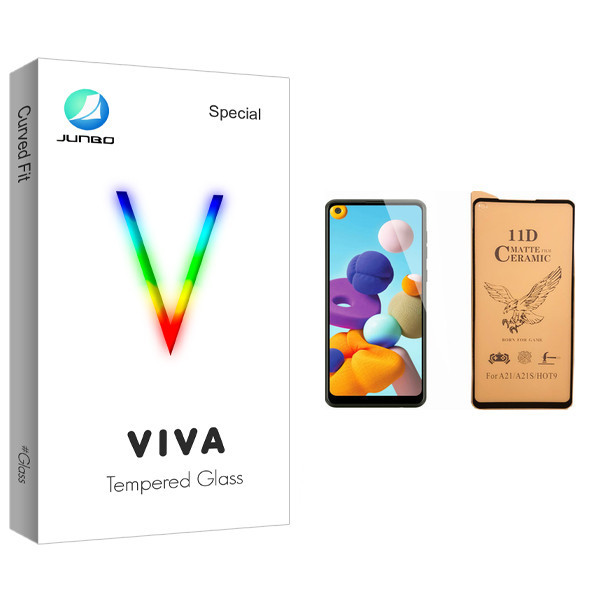 محافظ صفحه نمایش سرامیکی جانبو مدل Viva Glass مناسب برای گوشی موبایل سامسونگ Galaxy A21