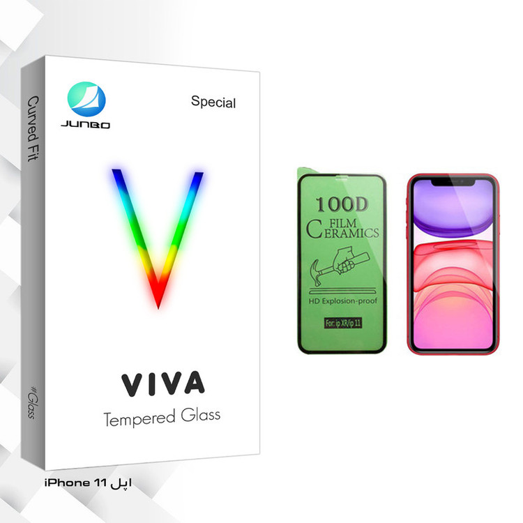 محافظ صفحه نمایش سرامیکی جانبو مدل Viva Glass مناسب برای گوشی موبایل اپل iPhone 11