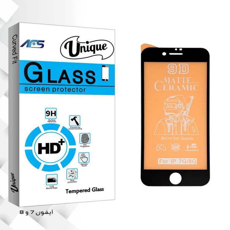 محافظ صفحه نمایش مات ای اف اس مدل Unique Glass مناسب برای گوشی موبایل اپل iphone 7/8