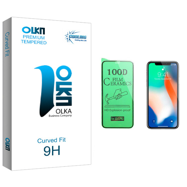 محافظ صفحه نمایش سرامیکی کولینگ مدل Olka glass مناسب برای گوشی موبایل اپل iPhone X