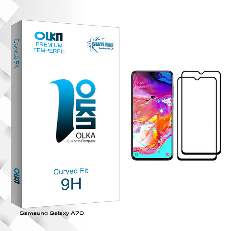 محافظ صفحه نمایش کولینگ مدل Olka glass مناسب برای گوشی موبایل سامسونگ Galaxy A70 بسته دو عددی
