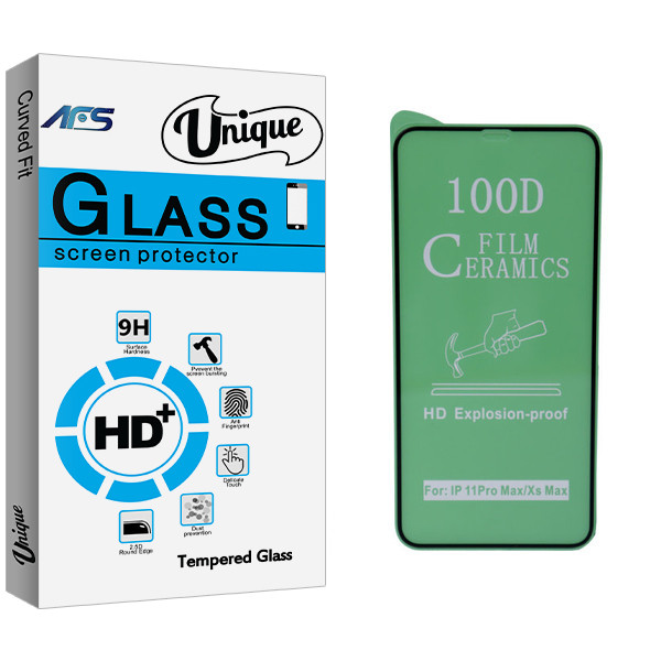 محافظ صفحه نمایش ای اف اس مدل Unique Glass مناسب برای گوشی موبایل اپل iphone xs max