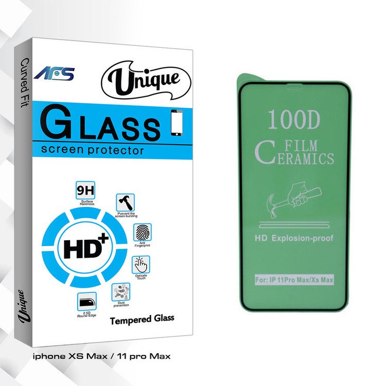 محافظ صفحه نمایش ای اف اس مدل Unique Glass مناسب برای گوشی موبایل اپل iphone xs max