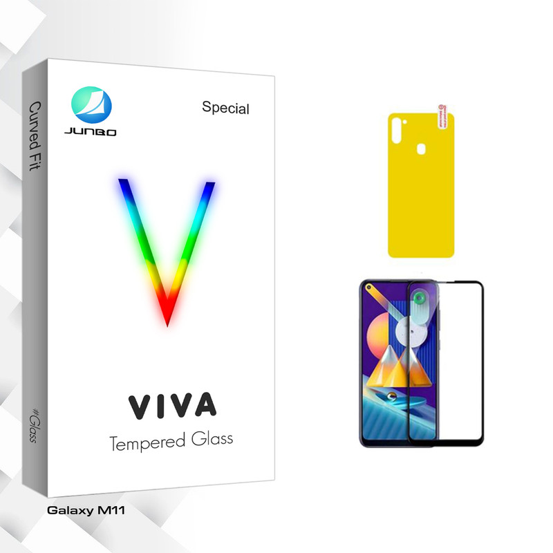 محافظ صفحه نمایش سرامیکی شفاف جانبو مدل Viva Pro مناسب برای گوشی موبایل سامسونگ Galaxy M11 محافظ پشت گوشی