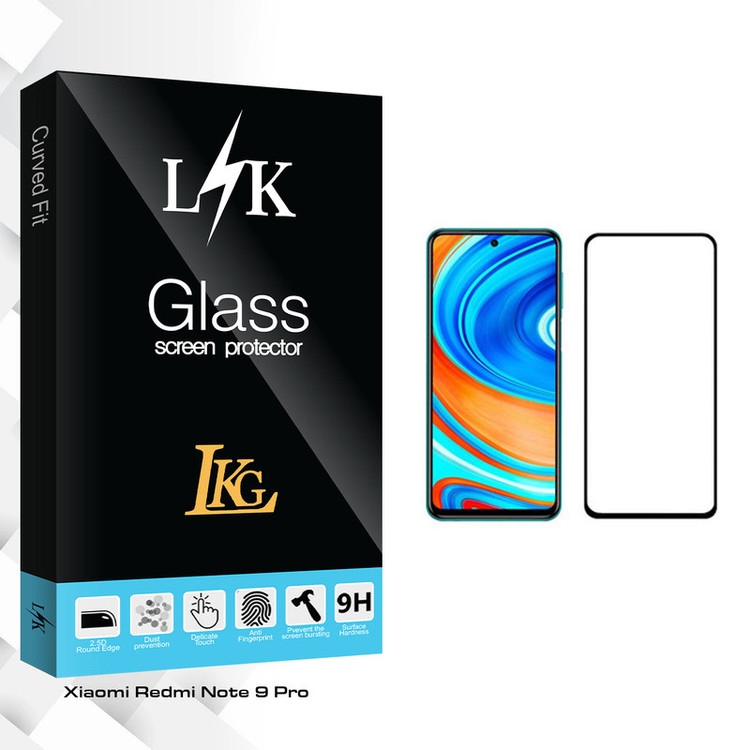 محافظ صفحه نمایش ال کا جی مدل LK Glass مناسب برای گوشی موبایل شیائومی Redmi Note 9 Pro