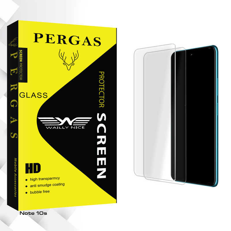 محافظ صفحه نمایش شیشه ای وایلی نایس مدل Pergas Glass MIX2 مناسب برای گوشی موبایل شیائومی Note 10s بسته دو عددی