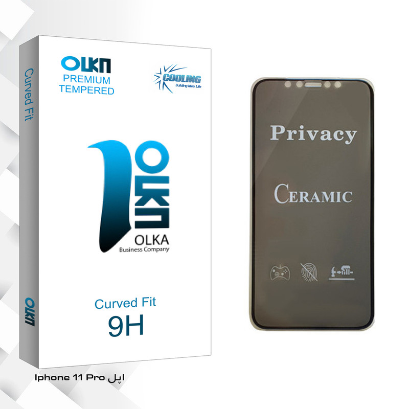 محافظ صفحه نمایش سرامیکی کولینگ مدل Olka glass مناسب برای گوشی موبایل اپل Iphone 11 Pro